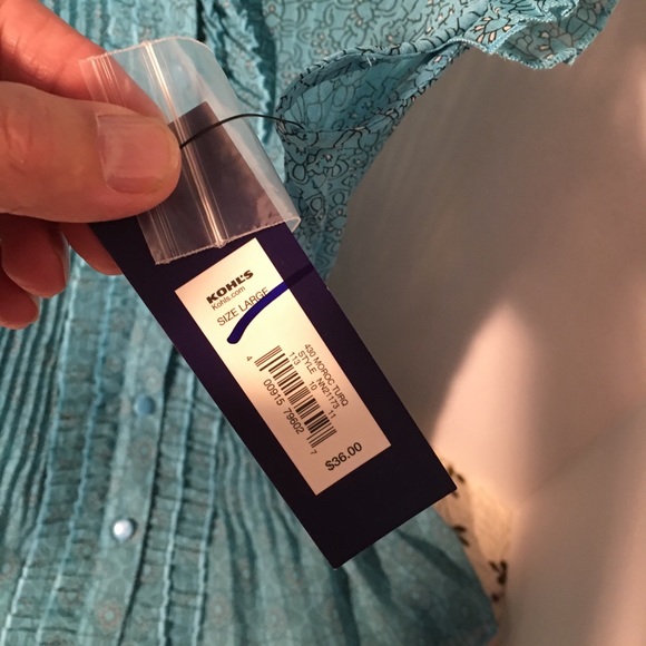 APT. 9 sleeveless ruffle chiffon Top ~ L - Picture 4 of 8